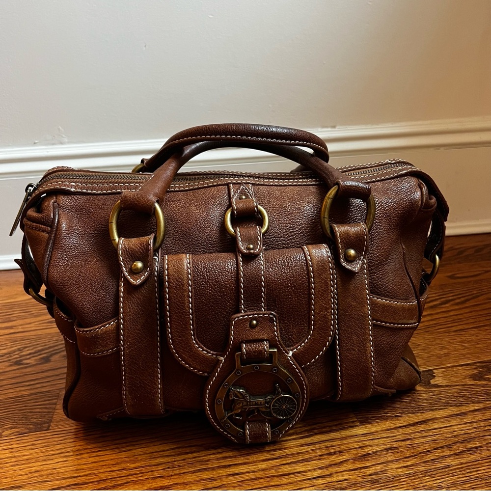Vintage Celine Brown Doctor Bag / Satchel (Horse Carriage)